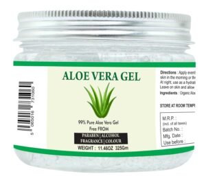 Raslok Aloe Vera Gel | 99% Pure Natural Aloe Gel | For Moisturizing Face Skin & Hair Care,Durable Moisturizing Hydrating Soothing | Non-Sticky (11.46 oz)