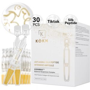 Silk Peptide Intensive Lifting Ampoule, Anti-Aging Hydrating Serum, KOKN™ Complex, Multi Peptide, Collagen, Niacinamide, 4D Hyaluronic Acid Serum for Wrinkles & Fine Lines & Radiance (1.5fl.oz)