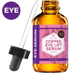 Leven Rose Coffee Oil Caffeine Serum for Eyes 1 oz – Anti-aging Organic Under Eye Serum for Puffy Bags Under Eyes