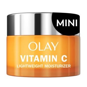 Olay Vitamin C Face Moisturizer, Brightening Cream for Women, Trial Size, Evens Tone, Dark Spot & Hyperpigmentation Reduction, Glowing Skin Care – Niaciniamide, Lactic Acid, 0.5 Oz