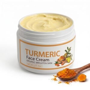 Turmeric Face Cream Lightweight Daily Moisturizer with Turmeric Extract, Hydrating Face Cream for Smooth, Refreshed Looking Skin, Day & Night Facial Moisturizer 50g/1.76 FL OZ
