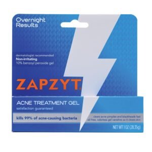 WALTMAN PHARMACEUTICALS Zapzyt Maximum Strength 10% Benzoyl Peroxide Acne Treatment Gel, 1 Ounce