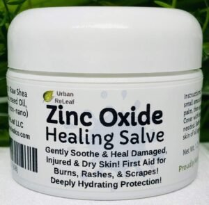 Urban ReLeaf Zinc Oxide Salve ! Gently Soothe & Protect Damaged, Injured & Dry Skin! First Aid, Burns, Rashes, Scrapes! Deeply Hydrating Protection. 100% Natural! Calm delicate skin of all ages.