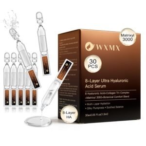 Ultra Hyaluronic Acid Serum for face with 8 Types of HA – 80,000 ppm HA Complex, Matrixyl 3000, Collagen Tri- Complex & Peptides, Multi-Layer Hydration Anti-Aging Face Serum