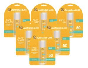 Australian Gold Spf#50 Face Guard Stick 0.5 Ounce (17ml) (Pack of 6)