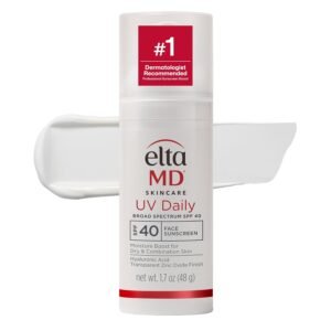 EltaMD UV Daily SPF 40 Face Sunscreen Moisturizer with Zinc Oxide, Daily Face Moisturizer with SPF, Sunscreen for Dry Skin