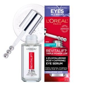 L’Oreal Paris Revitalift Derm Intensives Hyaluronic Acid + Caffeine Hydrating Eye Serum, 0.67 Fl. Oz.