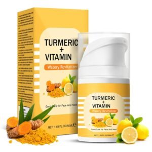 Grospe Turmeric & Vitamin Facial Cream，Anti-Aging & Skin Repair Moisturizer Cream，Hydrate and Moisturize, Even out Skin Tone, Care for the Face and Neck，Suitable for All Skin Types，1.69 Fl Oz