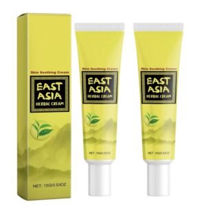 Smiles and Joys East Asia Herbal Cream, Soothing and Relief Cream, Herbals Creams for Redness, Nourishing and Improve Skin Dryness and Discomfort, Suitable for All Skin Type (2pcs)