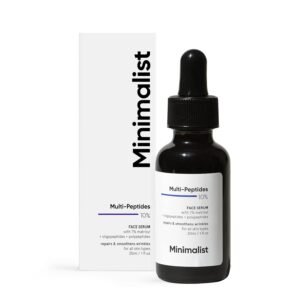 Minimalist Multi Peptide 10% Face Serum with Hyaluronic Acid for Anti Aging | Reduces Wrinkles | Hydrating Serum With 7% Matrixyl 3000 & 3% Bio-Placenta | For Women & Men | 1 Fl Oz / 30 ml