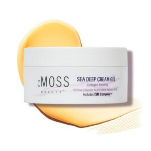 Collagen Boosting Sea Moss Cream Gel for Radiant Plump Glass Skin – Deep Hydration, Smooth Fine Lines with Glycolic Acid, Hyaluronic Acid & Vitamins A,C,E – Anti-Aging Lightweight All Skin Types