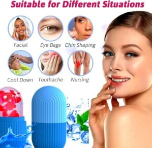 ARSA Pack of 3 – Ice Roller for Face, Eyes, Body Massage. Natural Cold Therapy to Eliminate Puffiness, Dark Circles, Wrinkle. Promotes Blood Circulation for Glowing, Soft (Pink, Purple & Blue)