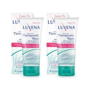 LUVENA Personal Wash – Intimate Wash for Women – Gentle Feminine Wash to Help Moisturize and Resist Odor – pH Balanced, Vitamin E, Paraben Free – Sweet Pea Scented 2pk- (6.76 oz)