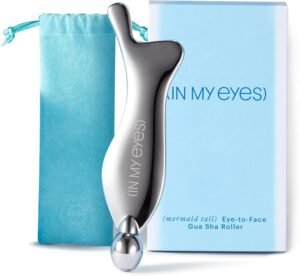 In My Eyes Gua Sha Tool for Face & Eye, Stainless Steel Gua Sha Facial Massager Tool for Reduce Puffiness, Ease Facial Tension & Promote Lymphatic Drainage