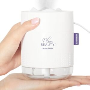 Plum Beauty Portable Facial Steamer – Face Steamer for Facial Deep Cleaning, Facials and Hair Steamers for Home Facials Spa, Nano Ionic Face Cleanser Professional, USB Powered 2 Settings