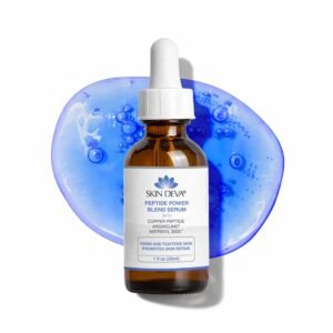 Skin Deva Copper Peptide Serum, Copper Peptides + Hyaluronic Acid Serum + Argireline and Matrixyl 3000 Lightweight Hydrating, Supports Smooth & Firm-Looking Skin, Supports Firm Youthful-Looking- 1oz