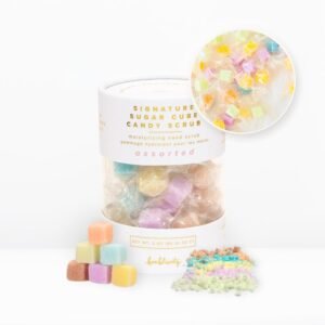 Bonblissity Sugar Cubes Candy Scrub, 30 pcs – Sugar Body Scrub Gift Set with Assorted Scents, Gentle Hand, Feet, and Body Exfoliator Turns into Lotions, Spa Small Gifts for Women and Men, Travel Size