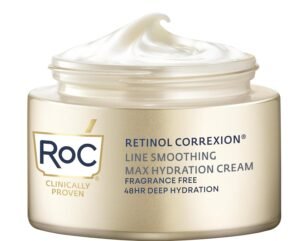 RoC Retinol Correxion Max Hydration Anti-Aging Daily Face Moisturizer with Hyaluronic Acid, Fragrance-Free, Oil Free Skin Care, 1.7 Ounces (Packaging May Vary)