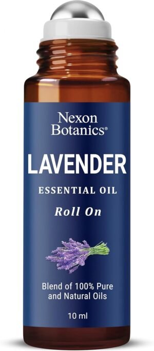 Lavender Essential Oil Roll-On 10 ml – Pure & Natural Blend, Prediluted Roller for Calmness, Relaxation & Skin Care – Nexon Botanics