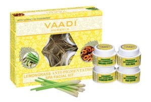 Facial Kit – Lemongrass & Cedarwood SPA Facial Kit – ★ ALL Natural – ★ Suitable for All Skin Types and Both for Men and Women – 70 Grams – Vaadi Herbals