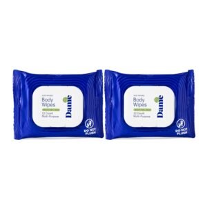 Dame Aloe Body Wipes for Women, pH Balanced Feminine Wipes with Cucumber Extract, Cleansing & Nourishing, Plant Based, Biodegradable, Fragrance Free, On the Go Refresh, 12 Count, Pack of 2