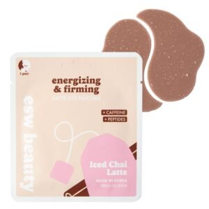 ESW Beauty Iced Chai Latte Under Eye Patches – Energizing & Firming – Soothing with Chai, Caffeine & Peptides for Tired Under Eyes & Dark Circles