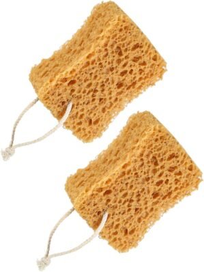 Bath Sponge, 2 Pcs Large Bath Sponges for Shower Soft Loofah Exfoliating Body Sponge for Women Men Home Bathroom Face Body Washing Bathing Deep Cleansing
