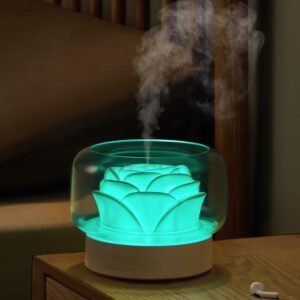 Diffusers for Essential Oils Large Room: SEVEYEE 500ml Aromatherapy Diffuser for Home Bedroom – Big Capacity Running 24 Hours Waterless Auto Off with 7 Colors Lights – White