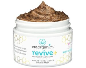 Manuka Honey Exfoliating Face Scrub – Gentle Microdermabrasion Face Exfoliator to Help Smooth, Soften & Balance with Moisturizing Organic Superfoods 2oz
