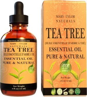 Tea Tree Essential Oil (4 oz) Premium Therapeutic Grade, 100% Pure and Natural, Perfect for Aromatherapy, Diffuser, DIY by Mary Tylor Naturals