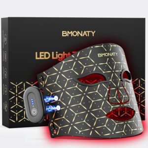 Red Light Therapy Mask for Face, 4 Modes Wireless Remote LED Face Mask Light Therapy, 850nm Near-Infrared & Red Light, 272 LEDs, Anti-Aging Skin Rejuvenation Device for Home or Travel Gift for Women