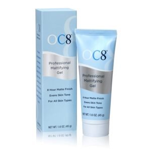 OC8 Professional Anti Shine Mattifying Gel: Oil Control Mattifier Formula for Face – Matte Finishing Gel Controls Oily Skin, Reduces Shine, Redness for Eight Hours – 1.6 Ounces