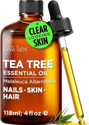 100% Pure Tea Tree Essential Oil – 4 Fl Oz – Tea Tree Oil for Hair, Skin, Diffuser, Aromatherapy & DIY Candle Making Scent