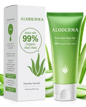 Aloderma Aloe Vera Gel Made within 12 Hours of Harvest with 99% Pure Organic Aloe Vera, Naturally Hydrating for Soothing Skincare, Moisturizing Aloe Gel for Skin, Face, Sensitive Skin – 4.02oz