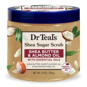 Dr. Teal’s Shea Sugar Scrub Shea Butter & Almond Oil 19 Ounce Jar