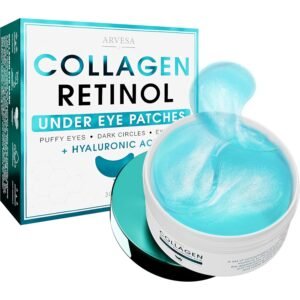 Under Eye Patches For Puffy Eyes And Dark Circles – Retinol Collagen Under Eye Masks – Reduce Wrinkles & Bags – Skin Treatment Pads – Anti Aging Moisturizer Mask For Women Gift – 60 Gel Pads