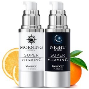 VANIDOX Super Vitamin C Serum for Women Over 70, All-In-One Formula, Made in USA, Hydrates, Firms, Lifts, and Targets Wrinkles, Age Spots, and Fine Lines, Vitamin C Serum (1fl oz x 2)
