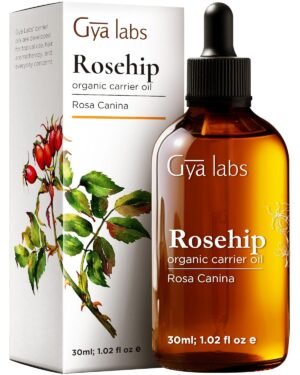 Gya Labs Rosehip Oil – 1 Fl Oz – Carrier Oil for Hair, Skin, Face, Scalp & Body Massage