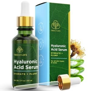 Tree of Life Hyaluronic Acid Serum For Face – Deep Hydration for Dry, Dehydrated, & Sensitive Skin – Dermatologist Tested – Moisturizing Treatment for Smooth Skin, 2 Fl Oz