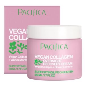 Pacifica Night Face Cream – Vegan Collagen Overnight Recovery Cream, Nighttime Face Cream for Anti-Aging & Wrinkles, Improves Dry Skin & Redness Vegan, Clean Beauty, Dermatologist Tested