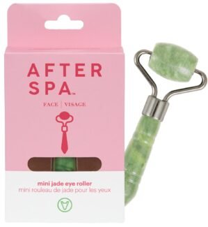 Mini Jade Eye Roller by Afterspa, Preppy Skincare, Gua Sha Facial Tools, Spa Self Care Gifts for Women, Facial Skin Care Products, Vegan and Cruelty Free