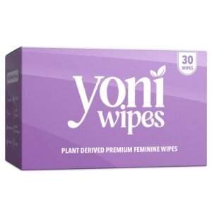 30 Count Biodegradable & Flushable Feminine Wipes, pH-Balanced, Aloe Vera & Vitamin E, Individually Wrapped for Travel and On-the-Go Use