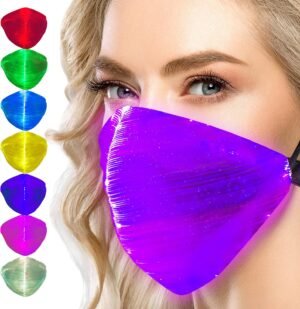 SoJourner Bags LED Light Up Mask – Rave EDM Halloween Masks For Men & Women – Halloween Costume Ready