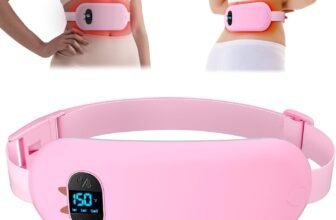 Portable Heating Pad, Upgraded Cordless Electric Fast Heating Pad for Back Belt 6 Heat 6 Vibrating Modes Gifts for Women Girls Her Girlfriend Pink