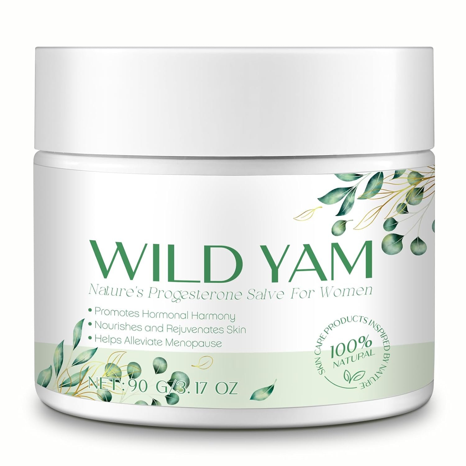 Xaarty Wild Yam Cream for Hormone Balance, Natural Skincare Products, Alleviate Menstrual Discomfort, Rich In Vitamins, Nourish The Skin, Alleviate Menopause-Related Issues In Women, 3.17 Oz