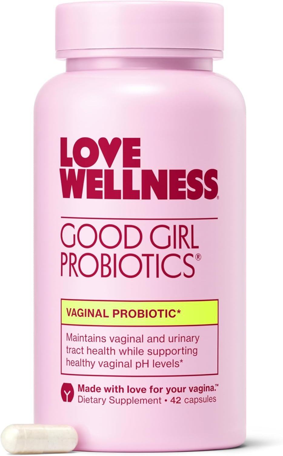 Love Wellness Good Girl Probiotics | Women’s Vaginal Health & pH Balance Supplement | 9-Strain Probiotic for Urinary Tract, Yeast, Odor, & Immune Support | Gluten-Free (42-Day Supply)