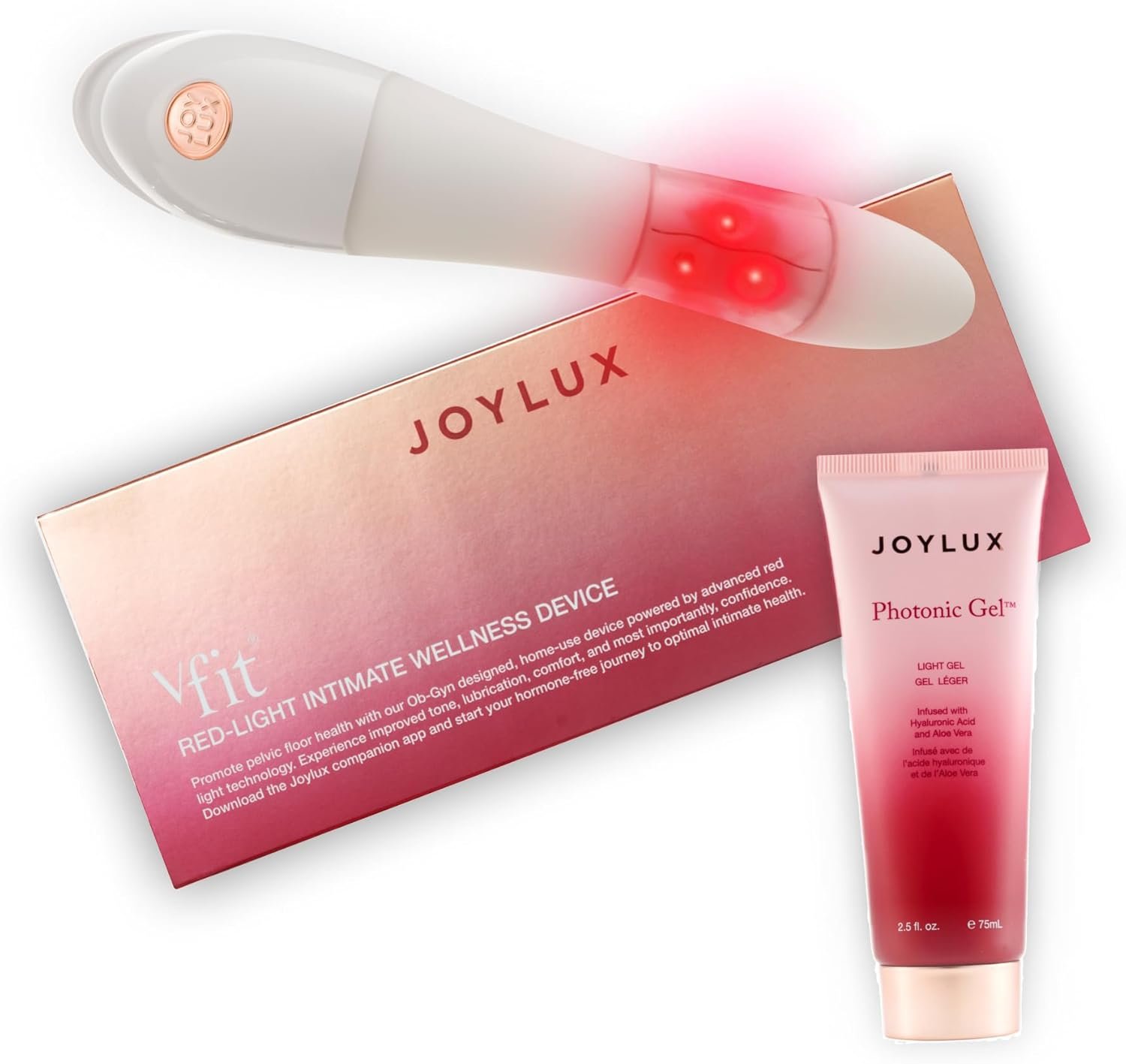 Joylux – vFit and Photonic Gel Set, Feminine Wellness Device for Women, for At-Home Wellness and Self-Care (2-Pack Bundle Set)