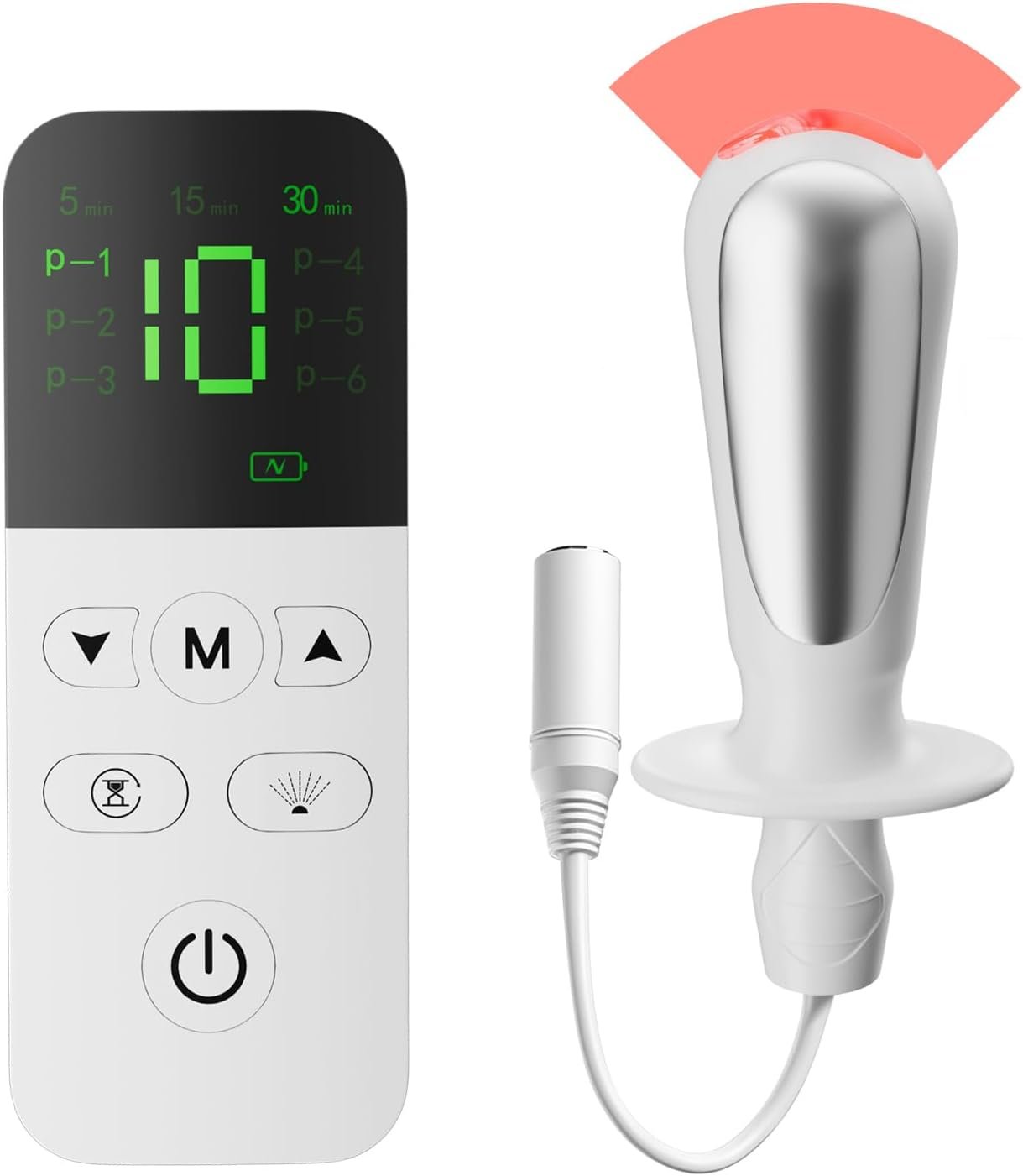 3-in-1 Pelvic Floor Toner for Women – EMS, Red Light & Vibration, Rechargeable Kegel Exerciser for Bladder Control, Incontinence & Postpartum Recovery, Strengthens Deep Muscles